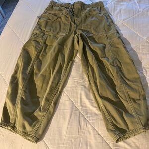 Olive Green Free People Denim We The Free  Cinched Cargo Jeans Women’s Medium